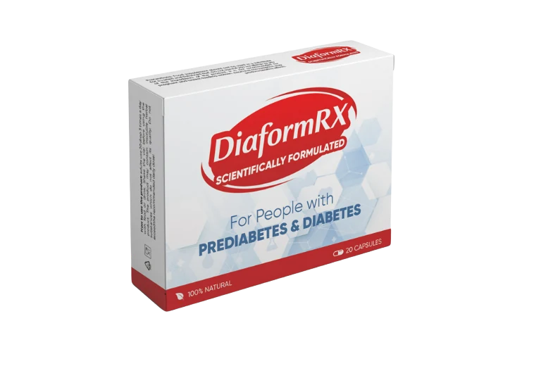 DiaformRX natural blood sugar support supplement bottle